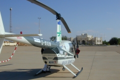 LIBYA BRITISH R44 HELICOPTER IN TOBRUK