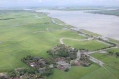 India Ganges River aerial view R44
