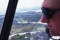 India Martin Rutty in R44 cockpit
